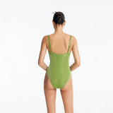Lennox Green Underwired Corset Swimsuit with Embellished Straps | Moeva | Swimsuit | Each week unveils new pieces—luxury swimwear, fluid resort silhouettes, and elevated summer-to-evening essentials designed to carry you from coastal escapes to city nights.