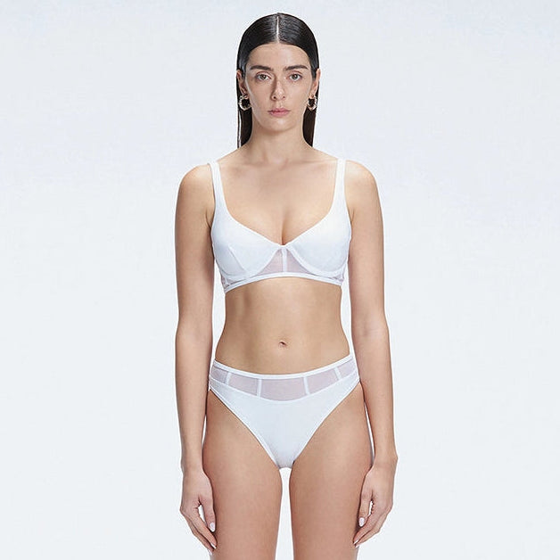 Lorelai White Underwired Full Coverage Solid Bikini Sets | Moeva | Bikini Set | Each week unveils new pieces—luxury swimwear, fluid resort silhouettes, and elevated summer-to-evening essentials designed to carry you from coastal escapes to city nights.