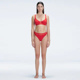 Lorelai Red Underwired Full Coverage Solid Bikini Sets | Moeva | Bikini Set | Each week unveils new pieces—luxury swimwear, fluid resort silhouettes, and elevated summer-to-evening essentials designed to carry you from coastal escapes to city nights.