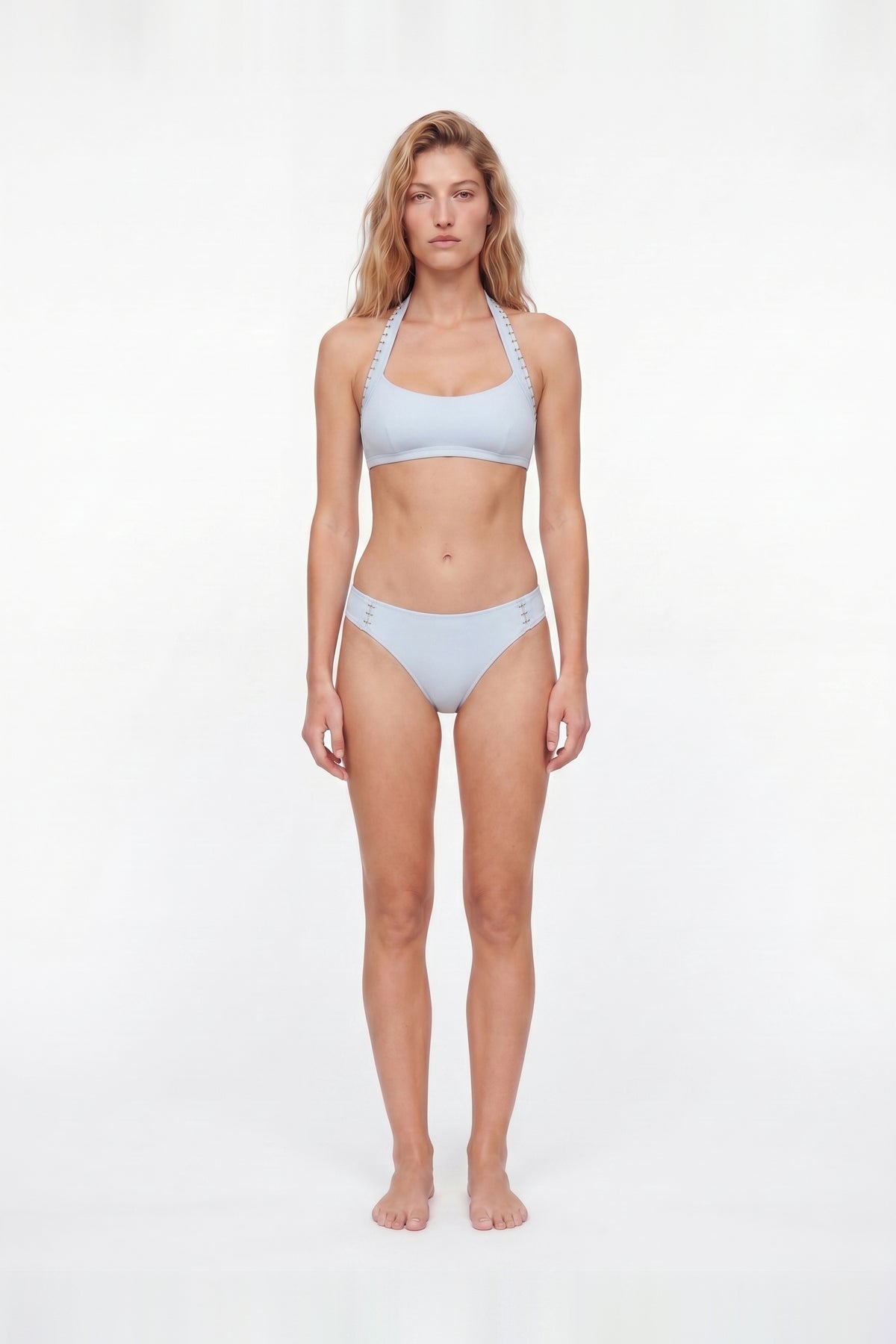 Lyrielle Blue Low Waist Full Coverage Bikini Bottom