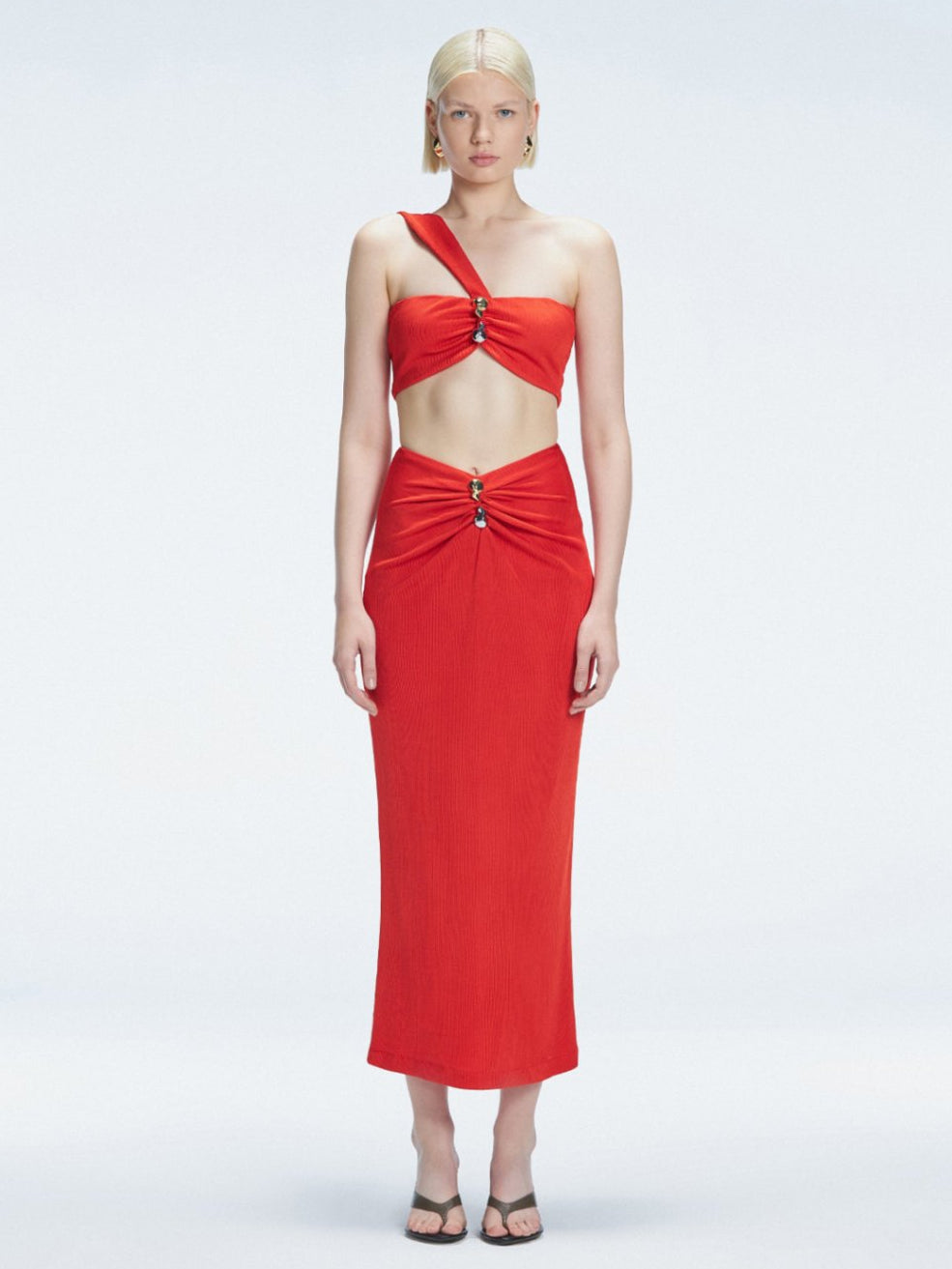 Red Esmeralda Midi Skirt