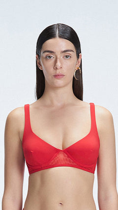 Lorelai Red Underwired Solid Bikini Top | Moeva | Bikini Top | Each week unveils new pieces—luxury swimwear, fluid resort silhouettes, and elevated summer-to-evening essentials designed to carry you from coastal escapes to city nights.
