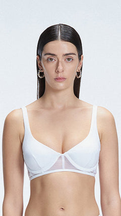 Lorelai White Underwired Solid Bikini Top | Moeva | Bikini Top | Each week unveils new pieces—luxury swimwear, fluid resort silhouettes, and elevated summer-to-evening essentials designed to carry you from coastal escapes to city nights.