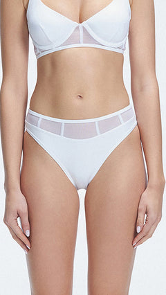Lorelai White Full Coverage Solid Bikini Bottom | Moeva | Bikini Bottom | Each week unveils new pieces—luxury swimwear, fluid resort silhouettes, and elevated summer-to-evening essentials designed to carry you from coastal escapes to city nights.