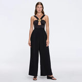 Manami Black High Waist Wide Leg Pants | Moeva | Pants | Each week unveils new pieces—luxury swimwear, fluid resort silhouettes, and elevated summer-to-evening essentials designed to carry you from coastal escapes to city nights.