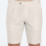 Marco Linen Beige Shorts | Moeva | Men Shorts | Each week unveils new pieces—luxury swimwear, fluid resort silhouettes, and elevated summer-to-evening essentials designed to carry you from coastal escapes to city nights.