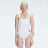 Marigold White Corset Square Neck Swimsuit | Moeva | Swimsuit | Each week unveils new pieces—luxury swimwear, fluid resort silhouettes, and elevated summer-to-evening essentials designed to carry you from coastal escapes to city nights.