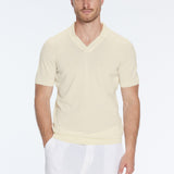 Mark Yellow Polo Cotton V-Neck Polo T-Shirt | Moeva | Men Polo Shirts | Each week unveils new pieces—luxury swimwear, fluid resort silhouettes, and elevated summer-to-evening essentials designed to carry you from coastal escapes to city nights.