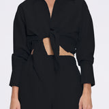 Hanson Shirt and Masha Shorts Black Set | Moeva | Set | Each week unveils new pieces—luxury swimwear, fluid resort silhouettes, and elevated summer-to-evening essentials designed to carry you from coastal escapes to city nights.