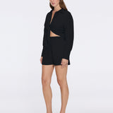 Hanson Shirt and Masha Shorts Black Set | Moeva | Set | Each week unveils new pieces—luxury swimwear, fluid resort silhouettes, and elevated summer-to-evening essentials designed to carry you from coastal escapes to city nights.