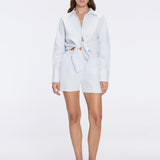 Masha White Linen Short | Moeva | Shorts | Each week unveils new pieces—luxury swimwear, fluid resort silhouettes, and elevated summer-to-evening essentials designed to carry you from coastal escapes to city nights.