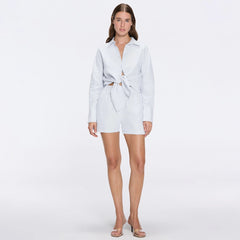 Masha White Linen Short | Moeva | Shorts | Each week unveils new pieces—luxury swimwear, fluid resort silhouettes, and elevated summer-to-evening essentials designed to carry you from coastal escapes to city nights.
