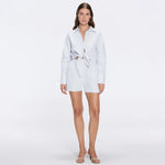 Hanson White Long Sleeve Linen Tie Front Shirt | Moeva | Shirt | Each week unveils new pieces—luxury swimwear, fluid resort silhouettes, and elevated summer-to-evening essentials designed to carry you from coastal escapes to city nights.