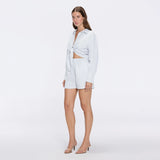 Masha White Linen Short