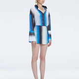 Janine Long-Sleeve Shirt and Gillian Mini Skort Blue Degraded Set | Moeva | | Each week unveils new pieces—luxury swimwear, fluid resort silhouettes, and elevated summer-to-evening essentials designed to carry you from coastal escapes to city nights.