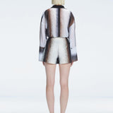 Gillian Black Degraded Mini Skort | Moeva | Skort | Each week unveils new pieces—luxury swimwear, fluid resort silhouettes, and elevated summer-to-evening essentials designed to carry you from coastal escapes to city nights.