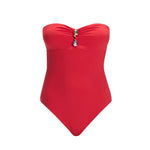 Zephyrine Red Bandeau Swimsuit | Moeva | Swimsuit | Each week unveils new pieces—luxury swimwear, fluid resort silhouettes, and elevated summer-to-evening essentials designed to carry you from coastal escapes to city nights.