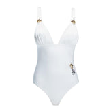 Marina White V Neck Swimsuit | Moeva | One-Piece | Each week unveils new pieces—luxury swimwear, fluid resort silhouettes, and elevated summer-to-evening essentials designed to carry you from coastal escapes to city nights.