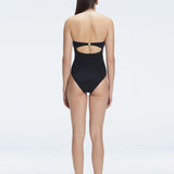 Zephyrine Black Bandeau Swimsuit | Moeva | One-Piece | Each week unveils new pieces—luxury swimwear, fluid resort silhouettes, and elevated summer-to-evening essentials designed to carry you from coastal escapes to city nights.