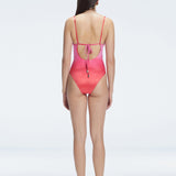 Emma Gradient V Neck Satin Swimsuit | Moeva | One-Piece | Each week unveils new pieces—luxury swimwear, fluid resort silhouettes, and elevated summer-to-evening essentials designed to carry you from coastal escapes to city nights.