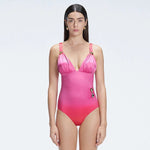 Marina Gradient V Neck Swimsuit | Moeva | Swimsuit | Each week unveils new pieces—luxury swimwear, fluid resort silhouettes, and elevated summer-to-evening essentials designed to carry you from coastal escapes to city nights.
