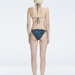 Hermione Black Triangle Side Tie 3D Bikini Set | Moeva | Bikini Set | Each week unveils new pieces—luxury swimwear, fluid resort silhouettes, and elevated summer-to-evening essentials designed to carry you from coastal escapes to city nights.