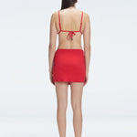 Siena Red Mesh Detail Mini Skirt | Moeva | Skirt | Each week unveils new pieces—luxury swimwear, fluid resort silhouettes, and elevated summer-to-evening essentials designed to carry you from coastal escapes to city nights.