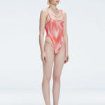 Calista Red Plunge Scoop Neck Swimsuit | Moeva | Swimsuit | Each week unveils new pieces—luxury swimwear, fluid resort silhouettes, and elevated summer-to-evening essentials designed to carry you from coastal escapes to city nights.