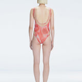 Calista Red Plunge Scoop Neck Swimsuit | Moeva | One-Piece | Each week unveils new pieces—luxury swimwear, fluid resort silhouettes, and elevated summer-to-evening essentials designed to carry you from coastal escapes to city nights.