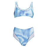 Rosalind Blue Optical High Waist 3D Print Bikini Bottom | Moeva | Bikini Bottom | Each week unveils new pieces—luxury swimwear, fluid resort silhouettes, and elevated summer-to-evening essentials designed to carry you from coastal escapes to city nights.