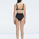 Madelyn Shiny Black Underwired Bikini Top | Moeva | Bikini Top | Each week unveils new pieces—luxury swimwear, fluid resort silhouettes, and elevated summer-to-evening essentials designed to carry you from coastal escapes to city nights.