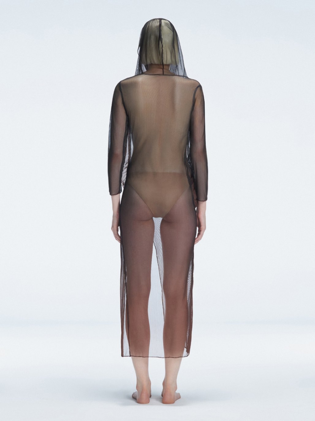 Caroline Hu - Rosie Black Optical Long Sleeve Maxi Dress | Moeva | Beachwear Dresses | Each week unveils new pieces—luxury swimwear, fluid resort silhouettes, and elevated summer-to-evening essentials designed to carry you from coastal escapes to city nights.