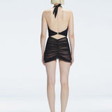 Lisa Kistermann- Carolina Black Cut-Out Halter Swimdress | Moeva | One-Piece | Each week unveils new pieces—luxury swimwear, fluid resort silhouettes, and elevated summer-to-evening essentials designed to carry you from coastal escapes to city nights.