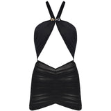 Lisa Kistermann- Carolina Black Cut-Out Halter Swimdress | Moeva | One-Piece | Each week unveils new pieces—luxury swimwear, fluid resort silhouettes, and elevated summer-to-evening essentials designed to carry you from coastal escapes to city nights.