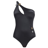 Solene Black One Shoulder Swimsuit | Moeva | One-Piece | Each week unveils new pieces—luxury swimwear, fluid resort silhouettes, and elevated summer-to-evening essentials designed to carry you from coastal escapes to city nights.