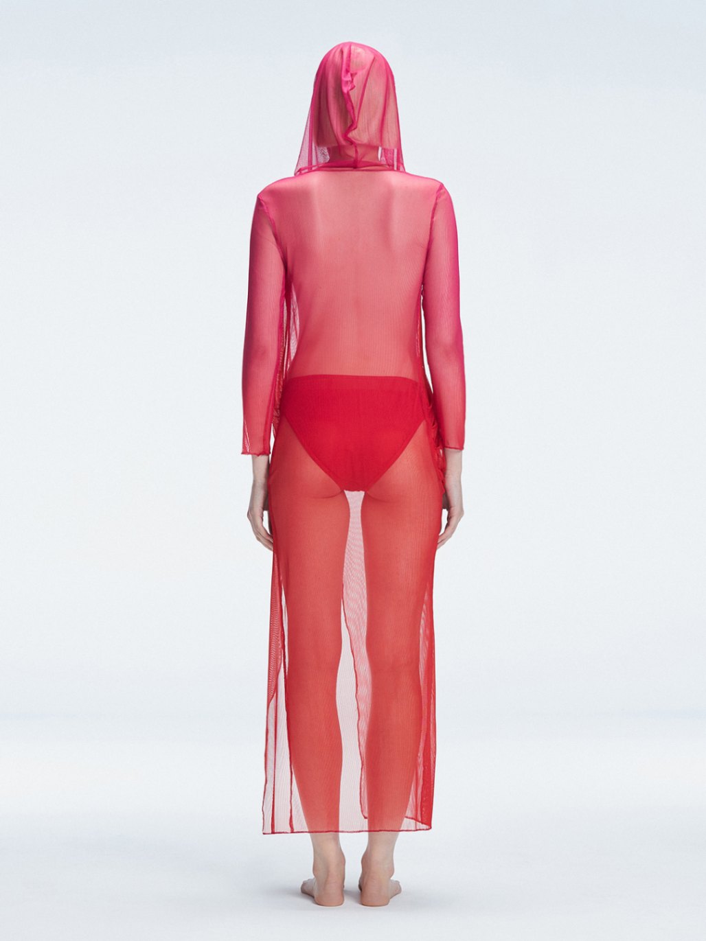 Rosie Red Optical Long Sleeve Maxi Dress | Moeva | Beachwear Dresses | Each week unveils new pieces—luxury swimwear, fluid resort silhouettes, and elevated summer-to-evening essentials designed to carry you from coastal escapes to city nights.