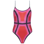 Seraphina Pink Optical Scoop Neck Swimsuit | Moeva | Swimsuit | Each week unveils new pieces—luxury swimwear, fluid resort silhouettes, and elevated summer-to-evening essentials designed to carry you from coastal escapes to city nights.
