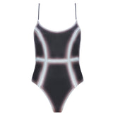 Seraphina Black Optical Scoop Neck Swimsuit | Moeva | One-Piece | Each week unveils new pieces—luxury swimwear, fluid resort silhouettes, and elevated summer-to-evening essentials designed to carry you from coastal escapes to city nights.