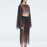 Tabitha Black Optical Maxi Skirt | Moeva | Skirt | Each week unveils new pieces—luxury swimwear, fluid resort silhouettes, and elevated summer-to-evening essentials designed to carry you from coastal escapes to city nights.