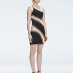 Nazlı Sabancı - Agatha Black Knit One Shoulder Mini Dress | Moeva | Dress | Each week unveils new pieces—luxury swimwear, fluid resort silhouettes, and elevated summer-to-evening essentials designed to carry you from coastal escapes to city nights.