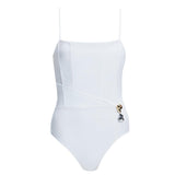 Marigold White Corset Square Neck Swimsuit | Moeva | One-Piece | Each week unveils new pieces—luxury swimwear, fluid resort silhouettes, and elevated summer-to-evening essentials designed to carry you from coastal escapes to city nights.