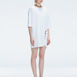 Lavinia Accessorised Cotton Maxi T-Sirt | Moeva | Beachwear Dresses | Each week unveils new pieces—luxury swimwear, fluid resort silhouettes, and elevated summer-to-evening essentials designed to carry you from coastal escapes to city nights.