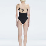 Marigold Black Corset Square Neck Swimsuit | Moeva | Swimsuit | Each week unveils new pieces—luxury swimwear, fluid resort silhouettes, and elevated summer-to-evening essentials designed to carry you from coastal escapes to city nights.