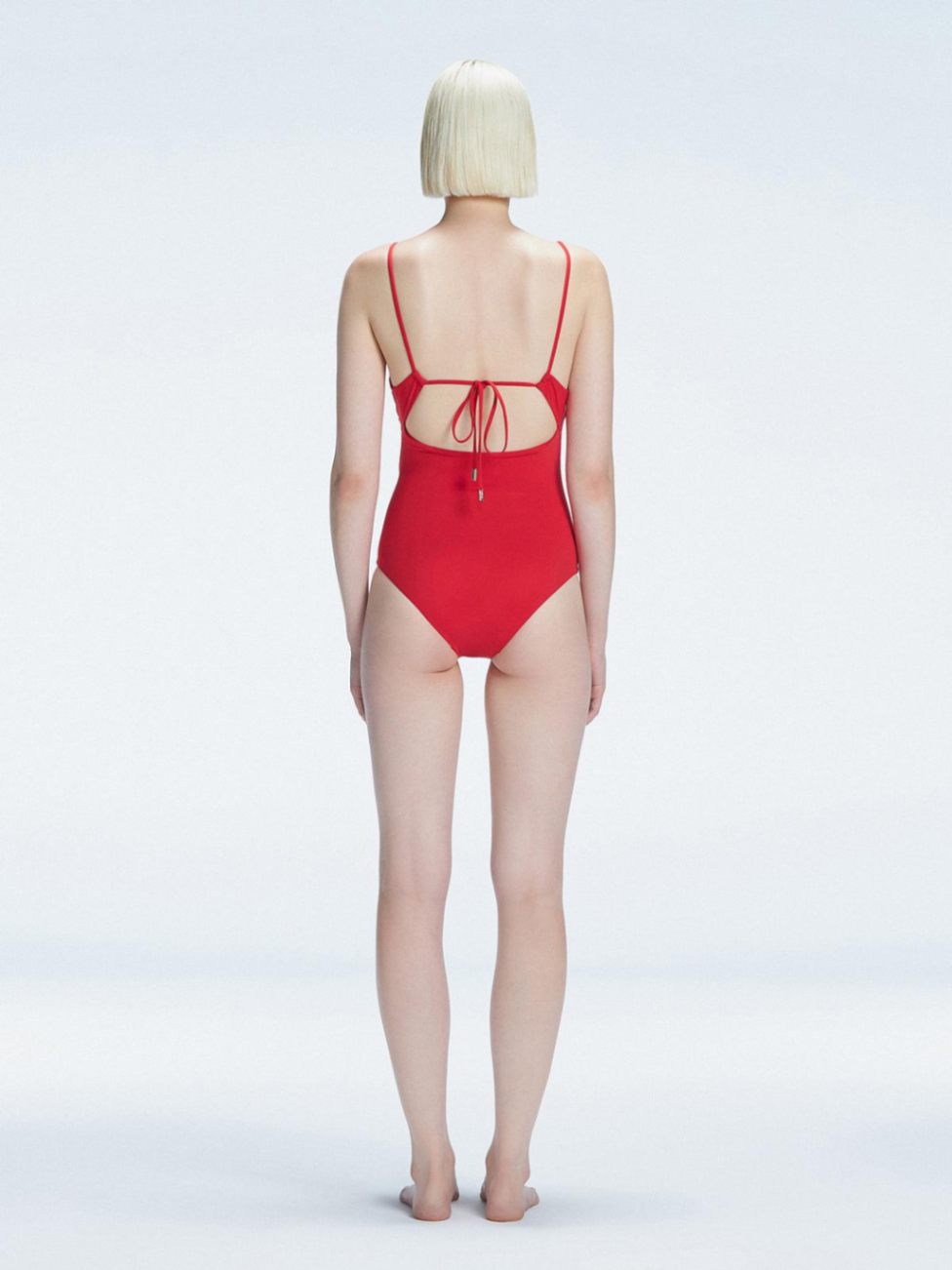 Marigold Red Corset Square Neck Swimsuit | Moeva | One-Piece | Each week unveils new pieces—luxury swimwear, fluid resort silhouettes, and elevated summer-to-evening essentials designed to carry you from coastal escapes to city nights.