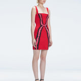 Anais Red Degraded Square Neck Mini Dress | Moeva | Dress | Each week unveils new pieces—luxury swimwear, fluid resort silhouettes, and elevated summer-to-evening essentials designed to carry you from coastal escapes to city nights.