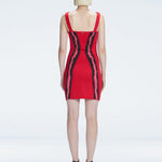 Anais Red Degraded Square Neck Mini Dress | Moeva | Dress | Each week unveils new pieces—luxury swimwear, fluid resort silhouettes, and elevated summer-to-evening essentials designed to carry you from coastal escapes to city nights.