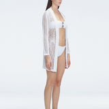 Chantel Long Sleeve Knit Mini Kaftan | Moeva | Kaftans | Each week unveils new pieces—luxury swimwear, fluid resort silhouettes, and elevated summer-to-evening essentials designed to carry you from coastal escapes to city nights.