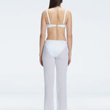 Angelique White High Waist Beach Pant | Moeva | Women Beachwear Pants | Each week unveils new pieces—luxury swimwear, fluid resort silhouettes, and elevated summer-to-evening essentials designed to carry you from coastal escapes to city nights.