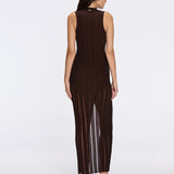 Biot Brown Metallic Knit V-Neck Gold Button-Down Dress | Moeva | Dress | Each week unveils new pieces—luxury swimwear, fluid resort silhouettes, and elevated summer-to-evening essentials designed to carry you from coastal escapes to city nights.