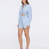 Hanson Shirt and Masha Shorts Baby Blue Set | Moeva | Set | Each week unveils new pieces—luxury swimwear, fluid resort silhouettes, and elevated summer-to-evening essentials designed to carry you from coastal escapes to city nights.